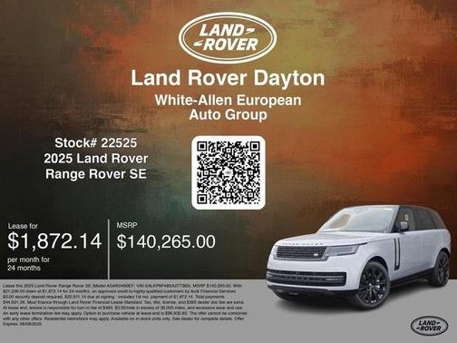 2025 Land Rover Range Rover P550e SE