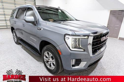 Satin Steel Metallic 2022 GMC Yukon SLE