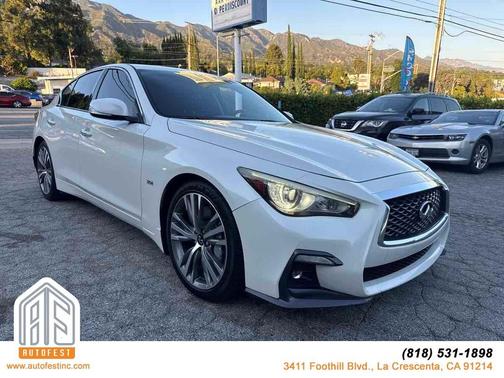Majestic White 2018 INFINITI Q50 3.0t Sport