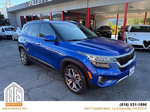 Neptune Blue 2022 Kia Seltos SX Turbo