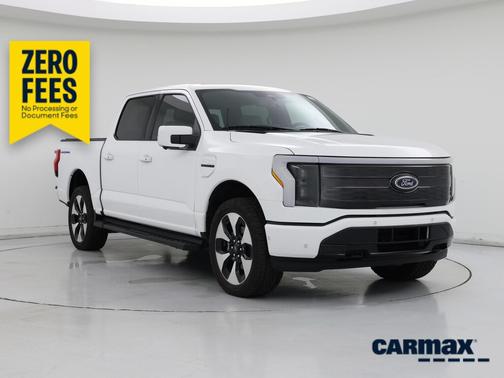 White 2023 Ford F-150 Lightning Platinum