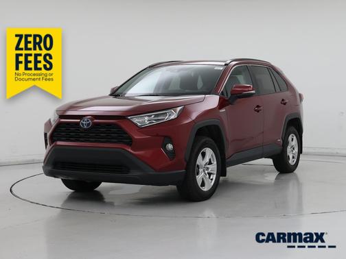 Red 2020 Toyota RAV4 Hybrid XLE