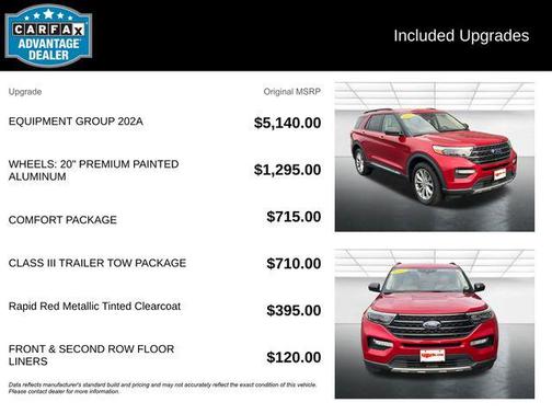 Rapid Red Metallic Tinted Clearcoat 2020 Ford Explorer XLT