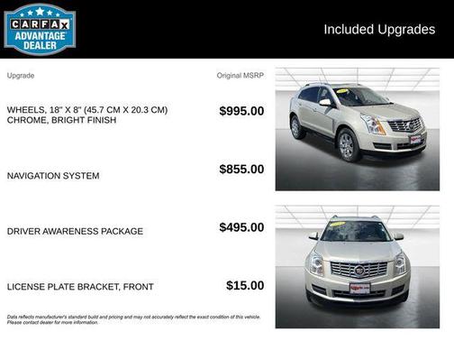 Silver Coast Metallic 2014 Cadillac SRX Luxury Collection