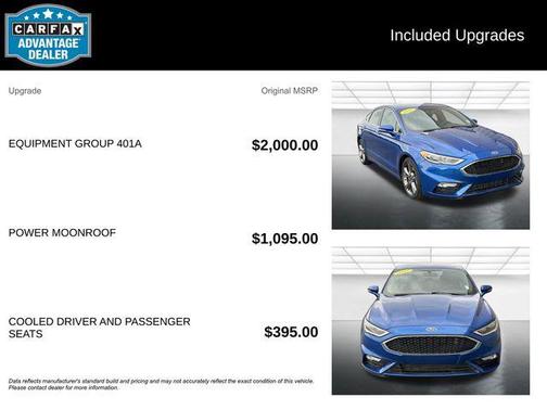 Lightning Blue 2017 Ford Fusion Sport