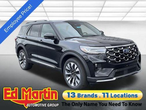 Agate Black Metallic 2026 Ford Explorer Platinum