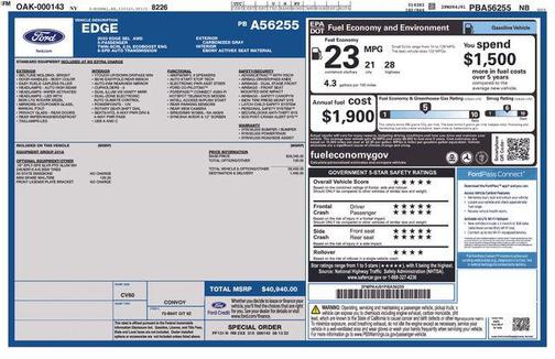 Gray Metallic 2023 Ford Edge SEL