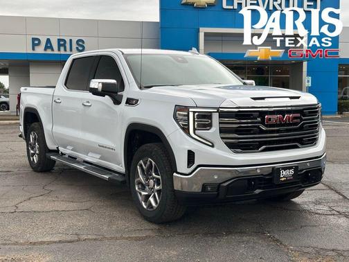 Glacier White Tricoat 2026 GMC Sierra 1500 SLT