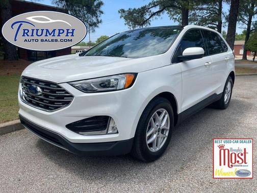 Star White Metallic Tri-Coat 2021 Ford Edge SEL