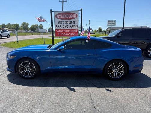 Blue 2017 Ford Mustang EcoBoost Premium
