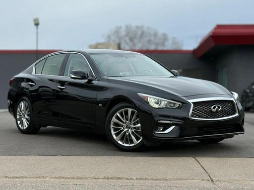 Black 2019 INFINITI Q50 3.0t LUXE