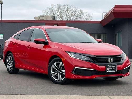 Red 2020 Honda Civic LX