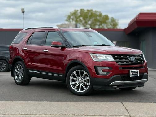 Red 2017 Ford Explorer sport