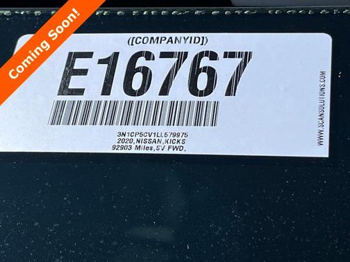 Aspen White / Super Black 2020 Nissan Kicks SV