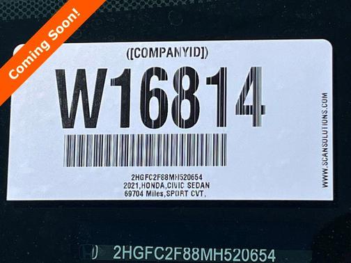 Blue 2021 Honda Civic Sport