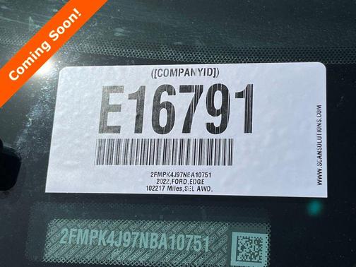 Black Metallic 2022 Ford Edge SEL