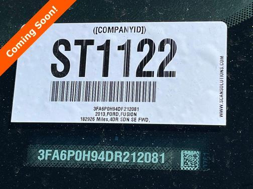 Tuxedo Black Metallic 2013 Ford Fusion SE