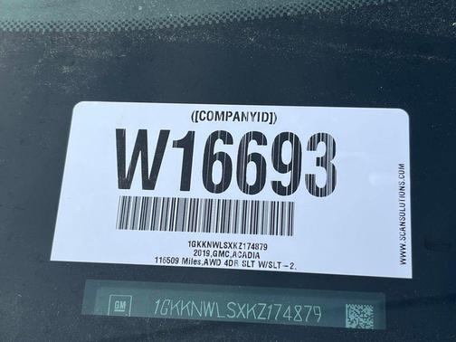 Summit White 2019 GMC Acadia SLT-2