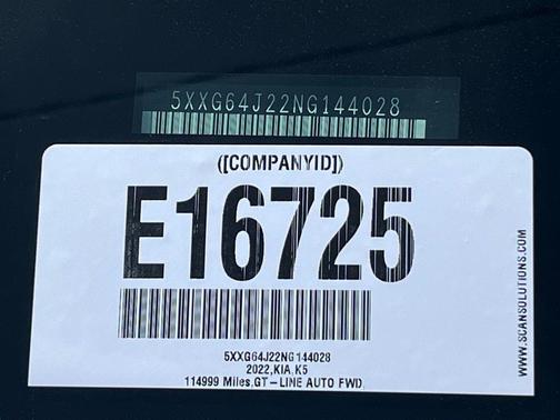 Glacial White Pearl 2022 Kia K5 GT-Line