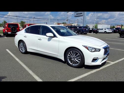 Pure White 2023 INFINITI Q50 3.0t LUXE