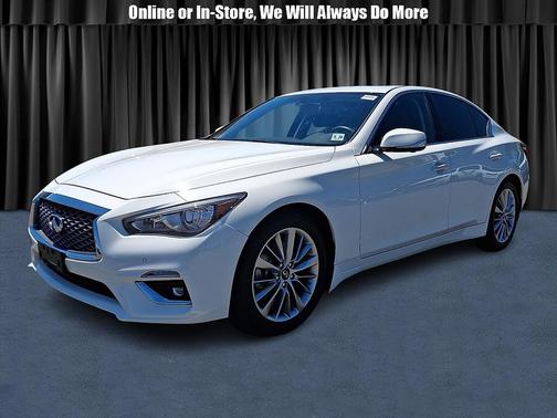 Pure White 2023 INFINITI Q50 3.0t LUXE