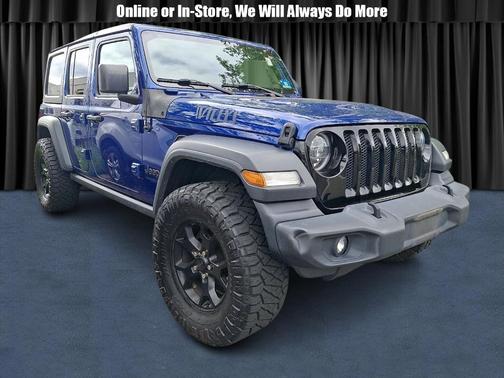 Ocean Blue Metallic Clearcoat 2020 Jeep Wrangler Unlimited Willys 4x4