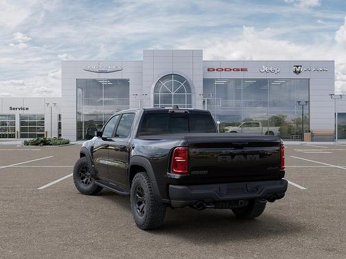 Diamond Black Crystal Pearlcoat 2026 RAM 1500 RHO Crew Cab 4x4 5'7' Box