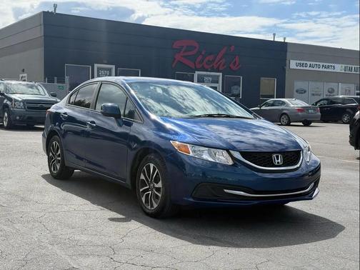 Blue 2013 Honda Civic EX