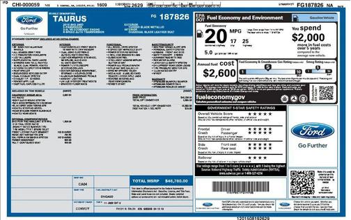 White Platinum Metallic Tri-Coat 2015 Ford Taurus SHO