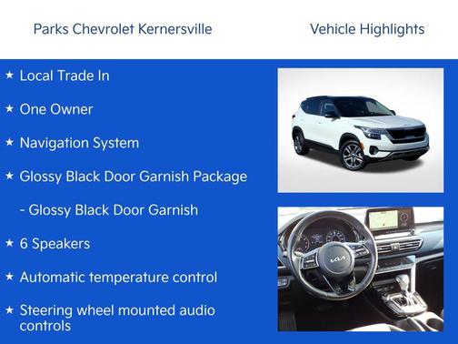 Clear White/Black Roof 2022 Kia Seltos S