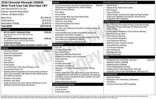 2026 Chevrolet Silverado 2500 WT
