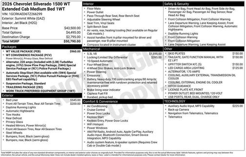 2026 Chevrolet Silverado 1500 WT
