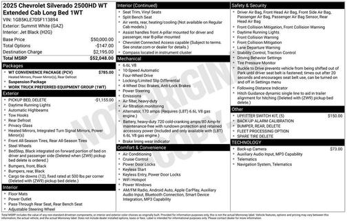 2025 Chevrolet Silverado 2500 WT