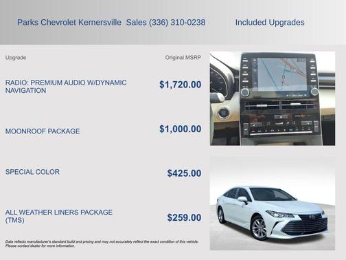 Wind Chill Pearl 2021 Toyota Avalon XLE