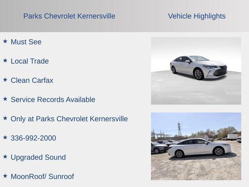 Wind Chill Pearl 2021 Toyota Avalon XLE