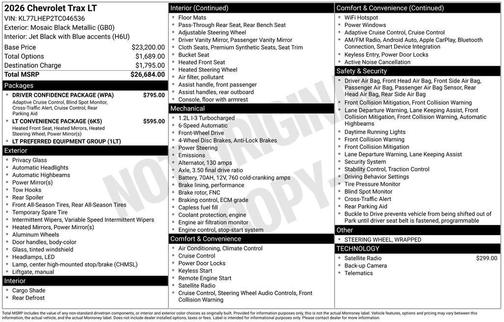 2026 Chevrolet Trax LT