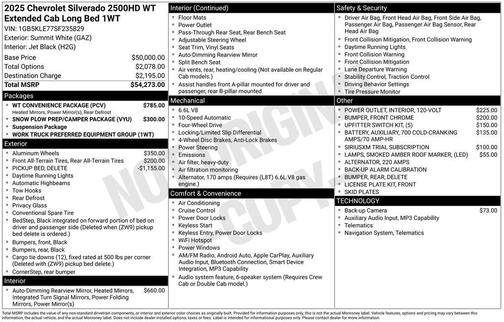 2025 Chevrolet Silverado 2500 WT