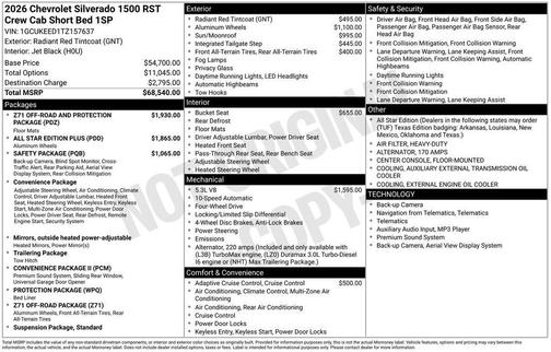 2026 Chevrolet Silverado 1500 RST