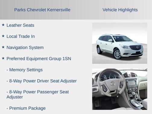 White Opal 2015 Buick Enclave Premium