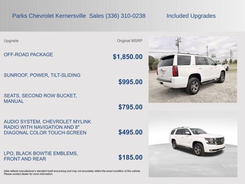 Summit White 2017 Chevrolet Tahoe LT