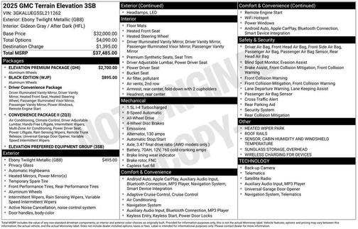 2025 GMC Terrain AWD Elevation