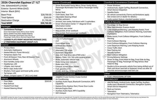 2026 Chevrolet Equinox 1LT
