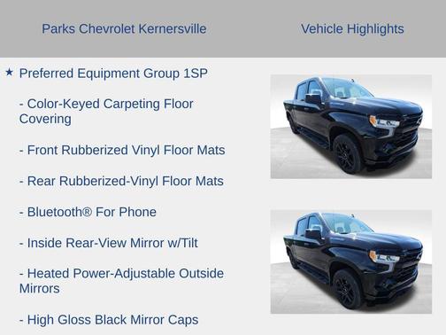Black 2025 Chevrolet Silverado 1500 RST
