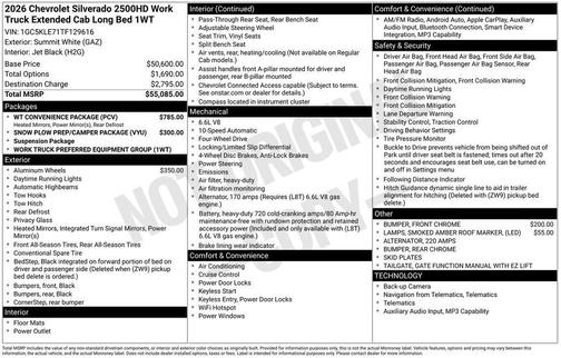 2026 Chevrolet Silverado 2500 WT