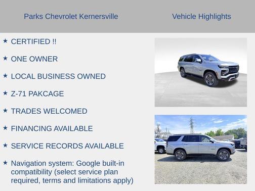 Sterling Gray Metallic 2025 Chevrolet Tahoe 4WD Z71