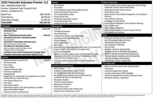 2025 Chevrolet Suburban Premier