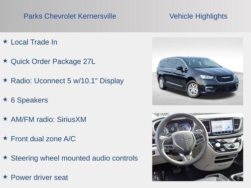 Diamond Black Crystal Pearlcoat 2024 Chrysler Pacifica Touring L