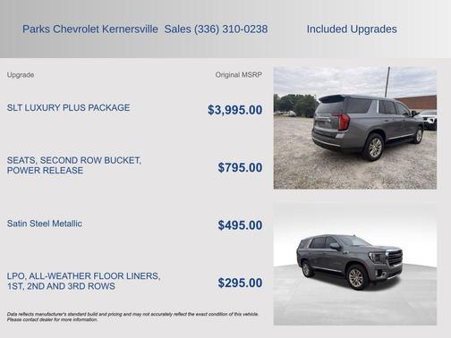 Satin Steel Metallic 2021 GMC Yukon SLT