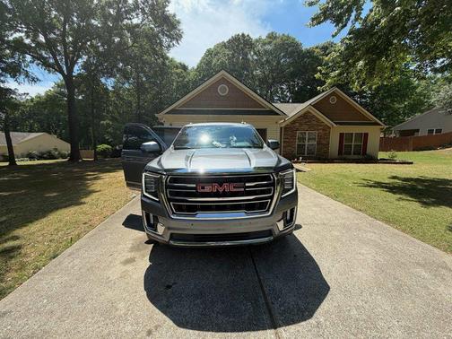 Satin Steel Metallic 2021 GMC Yukon SLT