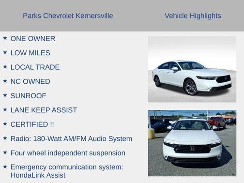 Platinum White 2023 Honda Accord EX